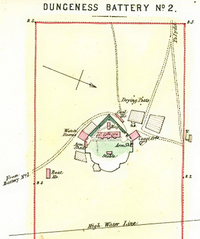 Plan of Number 2 Battery Dungeness